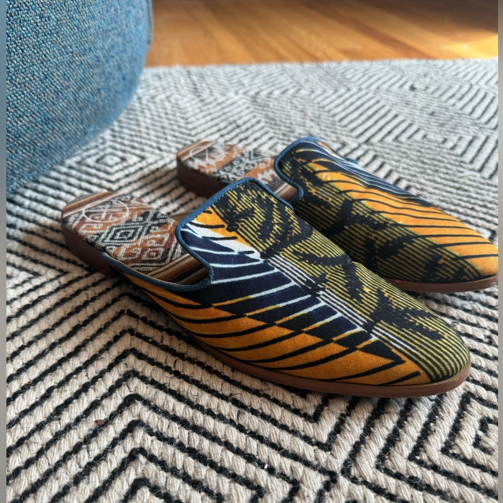Colorful comfortable mules